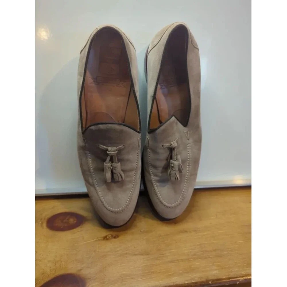 O'Keeffe Men's Loafers Italy Suede Handmade 8.5